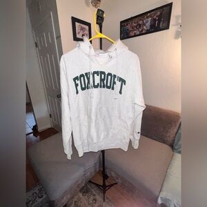 Champion Gray Hoodie with Green Print